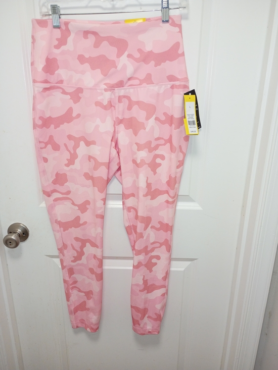 ZELOS Pants - ZELOS Pink Camo High-Waist Leggings